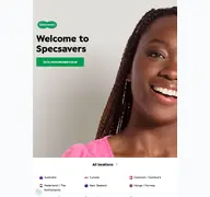 Kleine Seitenvorschau von specsavers.com