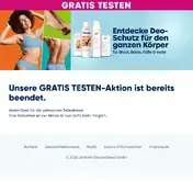 Kleine Seitenvorschau von dove-rexona-wbd-gratis-testen.de