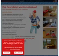 Kleine Seitenvorschau von monteurswohnen.de