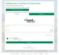 Kleine Seitenvorschau von kundencenter.swtue.de