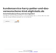 Kleine Seitenvorschau von kundenservice-harry-potter-und-das-verwunschene-kind.atgtickets.de