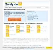 Kleine Seitenvorschau von quizly.de