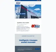 Kleine Seitenvorschau von diez-spedition.de