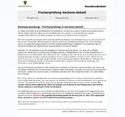 Kleine Seitenvorschau von fischerpruefung.sachsen-anhalt.de