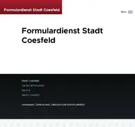 Kleine Seitenvorschau von formulare.coesfeld-service.de