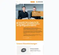 Kleine Seitenvorschau von priomold.de