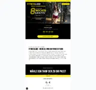Kleine Seitenvorschau von fitnessland.de