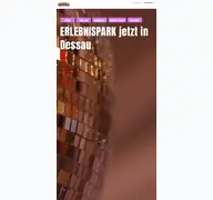 Kleine Seitenvorschau von erlebnispark-dessau.de