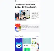 Kleine Seitenvorschau von okfn.de