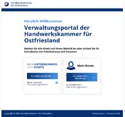 Kleine Seitenvorschau von portal.hwk-aurich.de