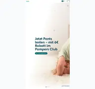 Kleine Seitenvorschau von pampers.at