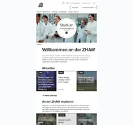 Kleine Seitenvorschau von zhaw.ch