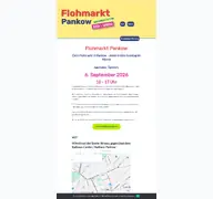 Kleine Seitenvorschau von flohmarkt-pankow.de