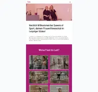 Kleine Seitenvorschau von queensofsport.de