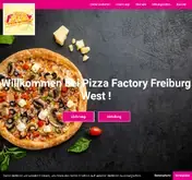 Kleine Seitenvorschau von pizza-factory-freiburg-west.de