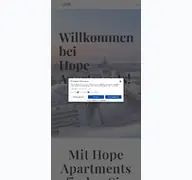 Kleine Seitenvorschau von hope-apartments.de