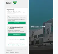 Kleine Seitenvorschau von registration.wm.de