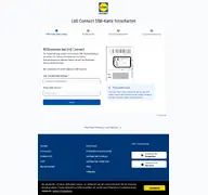 Kleine Seitenvorschau von registrierung.lidl-connect.de