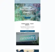 Kleine Seitenvorschau von curiocity.de