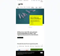 Kleine Seitenvorschau von psi.ch