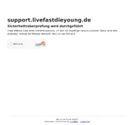 Kleine Seitenvorschau von support.livefastdieyoung.de