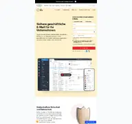 Kleine Seitenvorschau von zohomail.com
