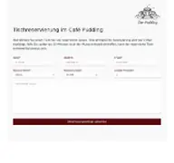 Kleine Seitenvorschau von reservierung.cafe-pudding.de