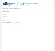 Kleine Seitenvorschau von formr-uni-siegen.de