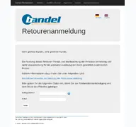 Kleine Seitenvorschau von retoure.bandel-online.de