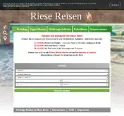 Kleine Seitenvorschau von riese-reisen.de