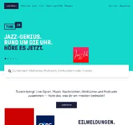 Kleine Seitenvorschau von tunein.com