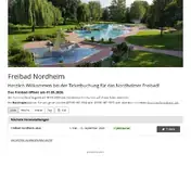 Kleine Seitenvorschau von freibad.nordheim.de