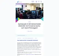 Kleine Seitenvorschau von gameslab.uni-paderborn.de