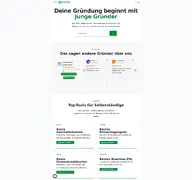 Kleine Seitenvorschau von junge-gruender.de