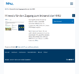 Kleine Seitenvorschau von intranet.hhu.de