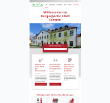 Kleine Seitenvorschau von openrathaus.dissen.de