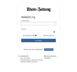 Kleine Seitenvorschau von selfservice.rhein-zeitung.de